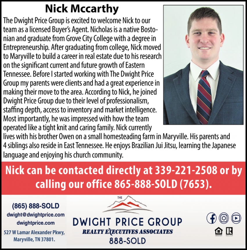 Realty Executive Associates, Dwight Price Group, Maryville, TN