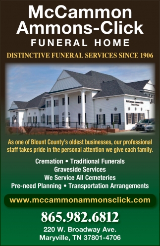 Funeral Home, McCammon Ammons-Click Funeral Home, Maryville, TN